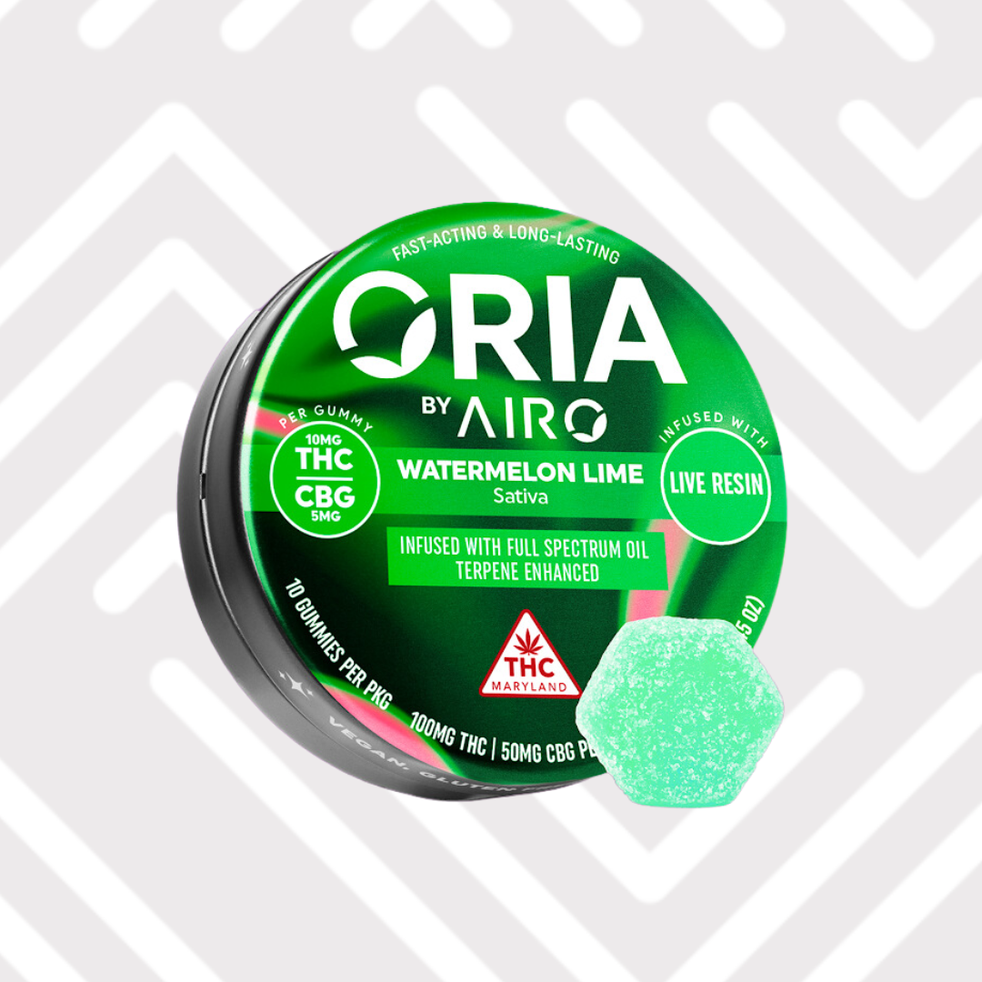 Photograph of Product: Watermelon Lime Gummies 10:5 THC:CBG- 100mg
