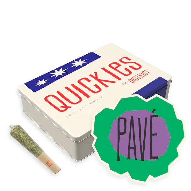 Photograph of product: Pav: Quickies Mini Joints 5-Pack (0.35g each, 1.75g total)  District Oui'd