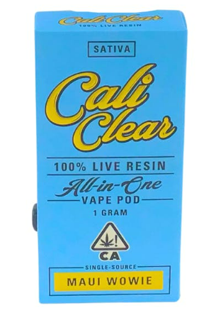 Photograph of Product: Cali Clear Maui Wowie Live Resin All In One