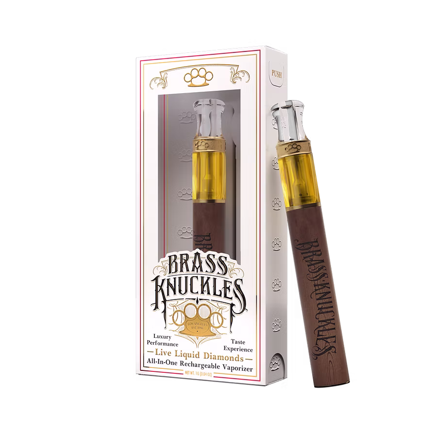 Photograph of product: Brass Knuckles Live Liquid Diamonds Rechargeable Vape (All-In-One) - Gas Face