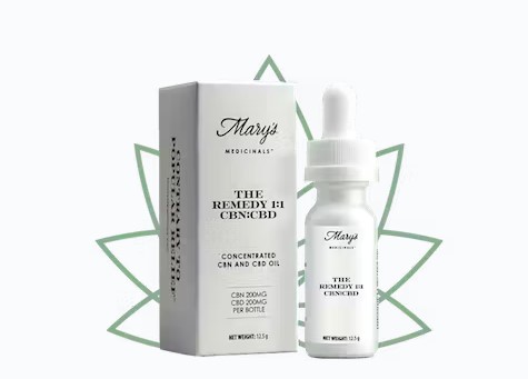 Photograph of product: Mary's Medicinals: Tincture | Sleep The Remedy 1:1 | 200mg CBD : 200mg CBN | 0.1oz