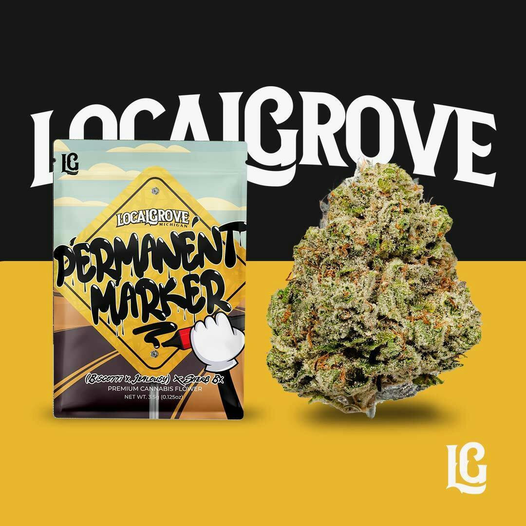 Photograph of product: Local Grove Prepackaged Flower | Permanent Marker - 3.5g