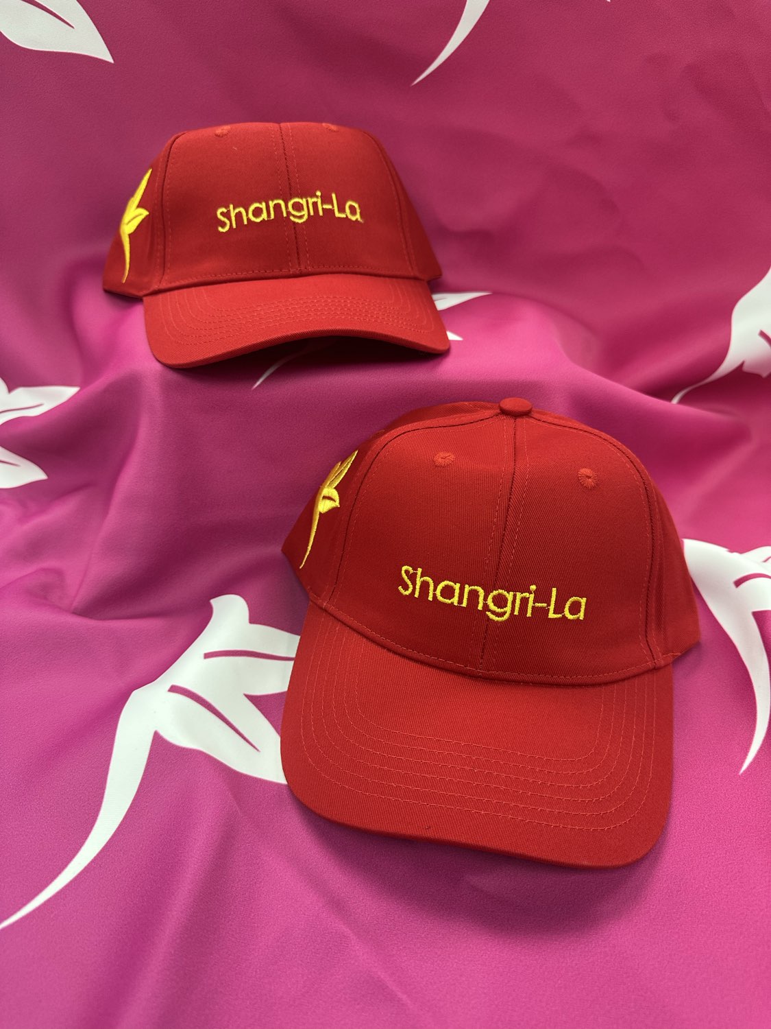 Photograph of product: Shangri-La Red with Yellow Thread Dad Hat