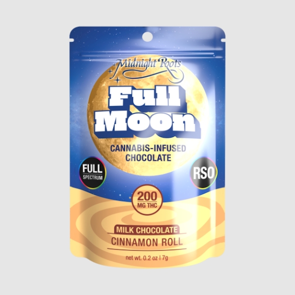 Photograph of product: Cinnamon Roll Milk Chocolate | (RSO) | Full Moon | Midnight Roots | 100mg
