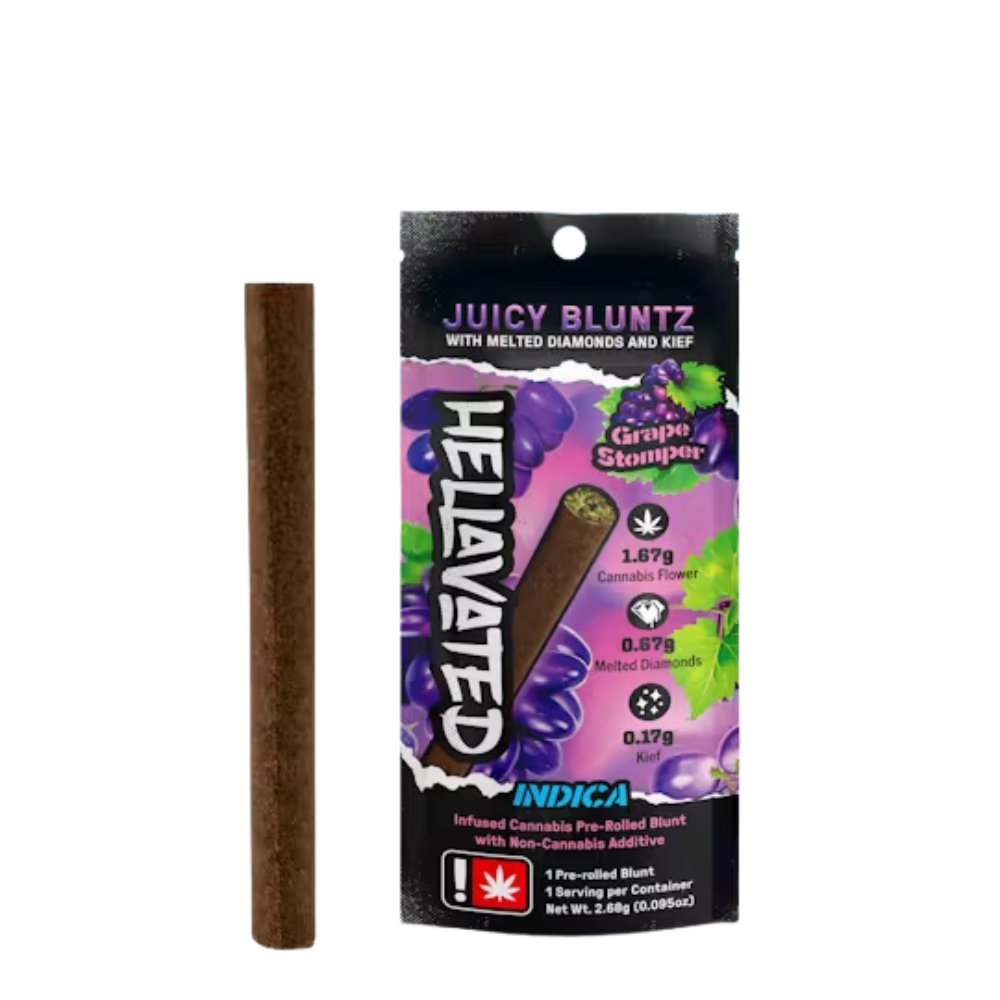 Photograph of product: Pre-Roll - Hellavated - Grape Stomper (Infused Blunt)