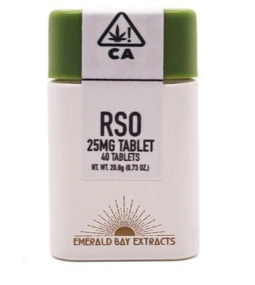 Photograph of product: Emerald Bay 25mg Runtz RSO Tablets 40pk
