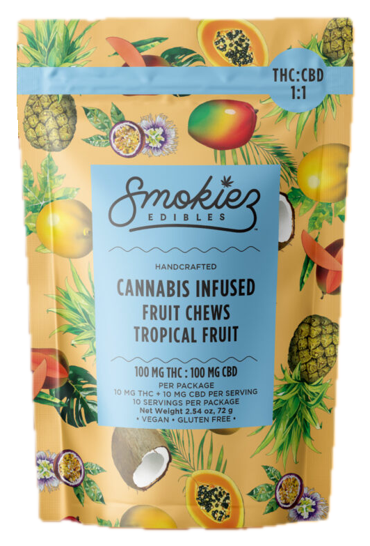Photograph of product: Tropical TH-oui:CBD Fruit Chews, 10-Pack