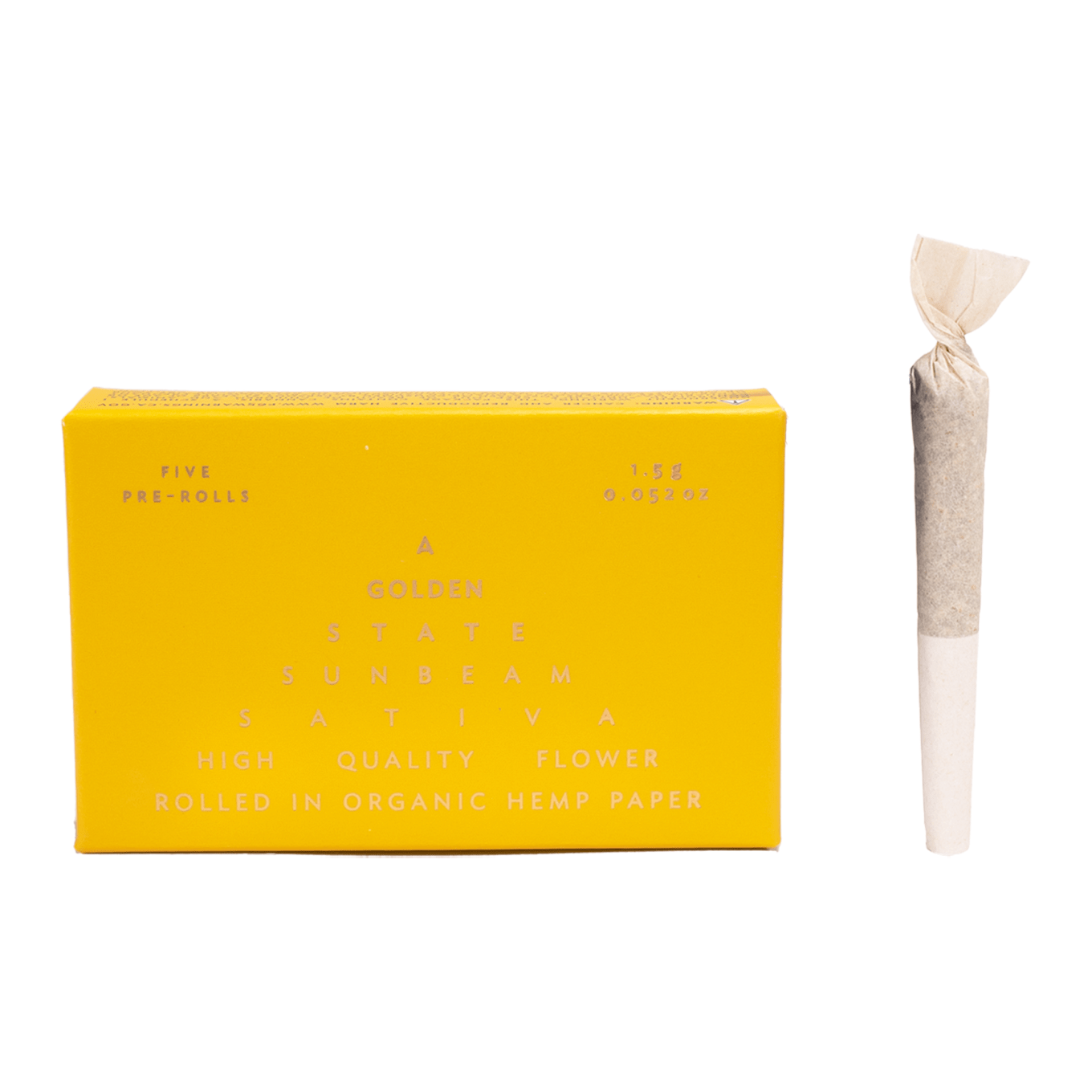 Photograph of product: A Golden State - 5pk Mini Pre Rolls - Garlic Blossom