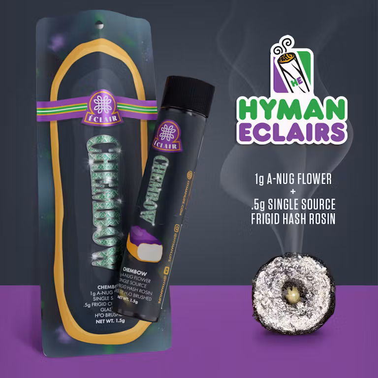 Photograph of product: Hyman Eclair 1.5g Cured Rosin Pre Roll | Chembow - Hybrid