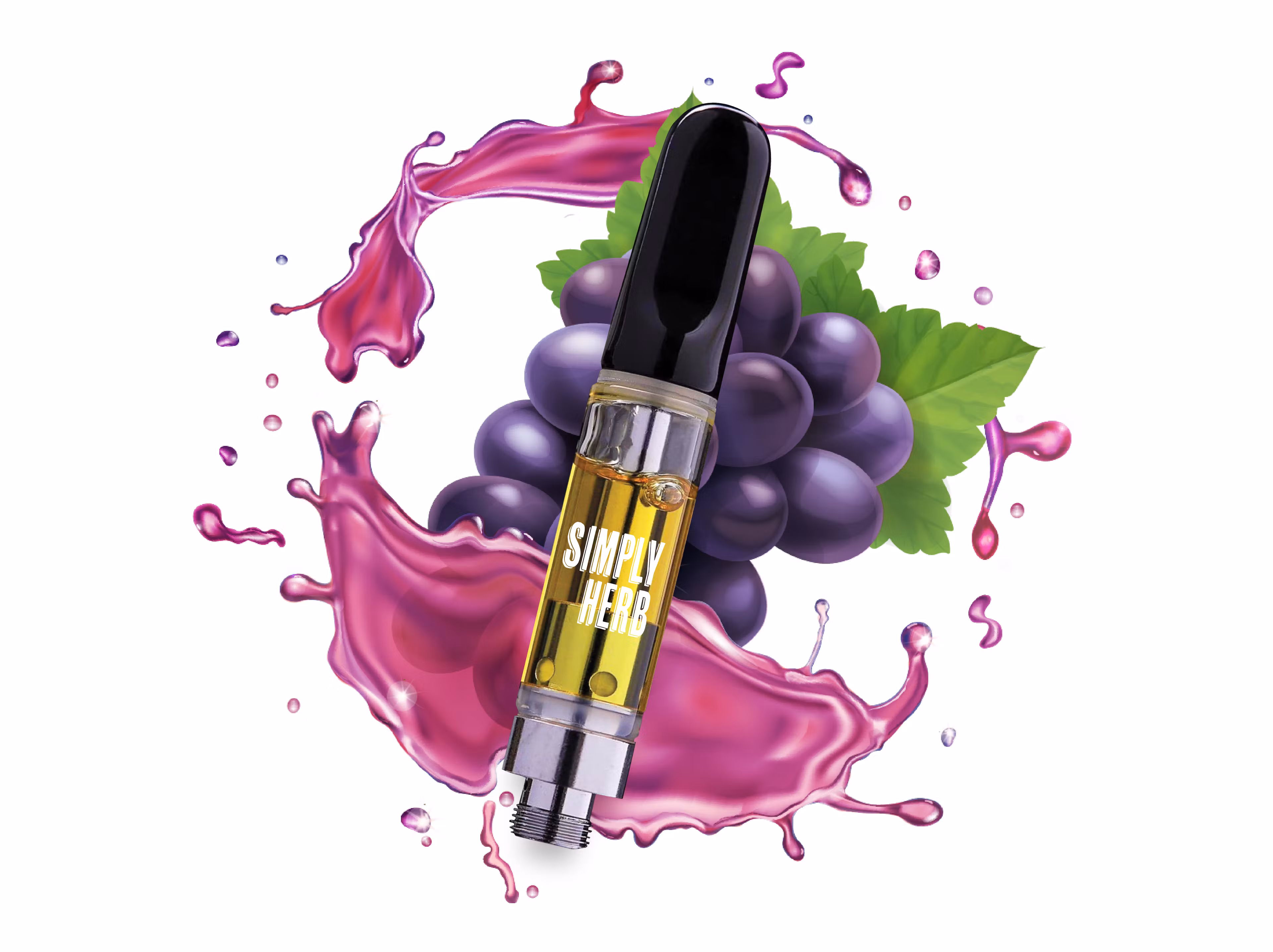 Photograph of product: Simply Herb 1g Distillate Cartridge (I) Grape Escape
