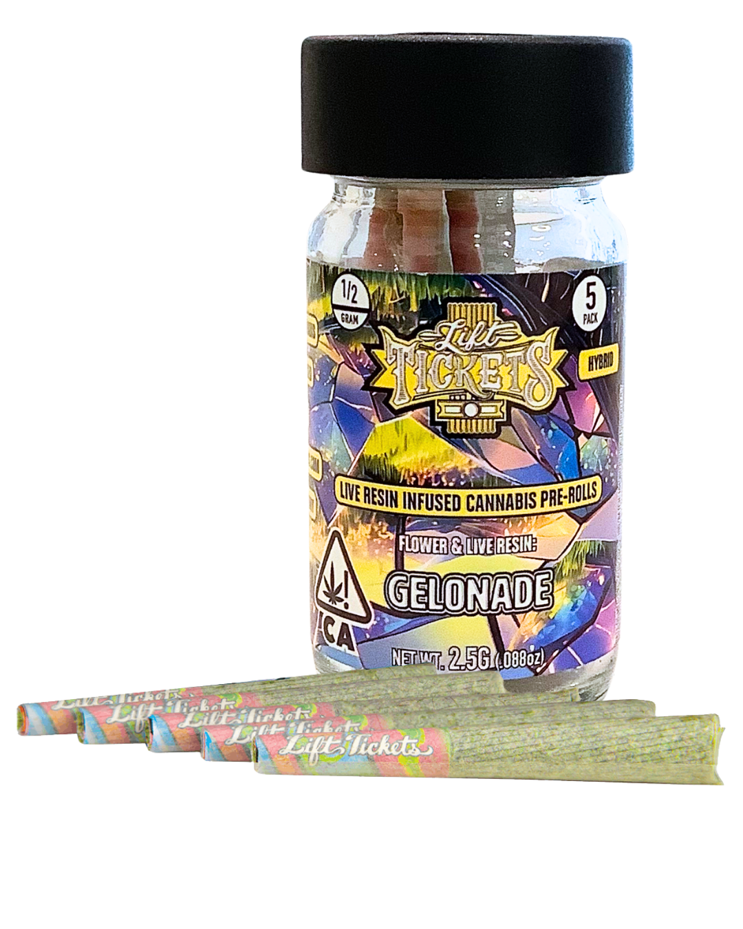 Photograph of product: GELONADE (H) 5PK INFUSED PREROLLS