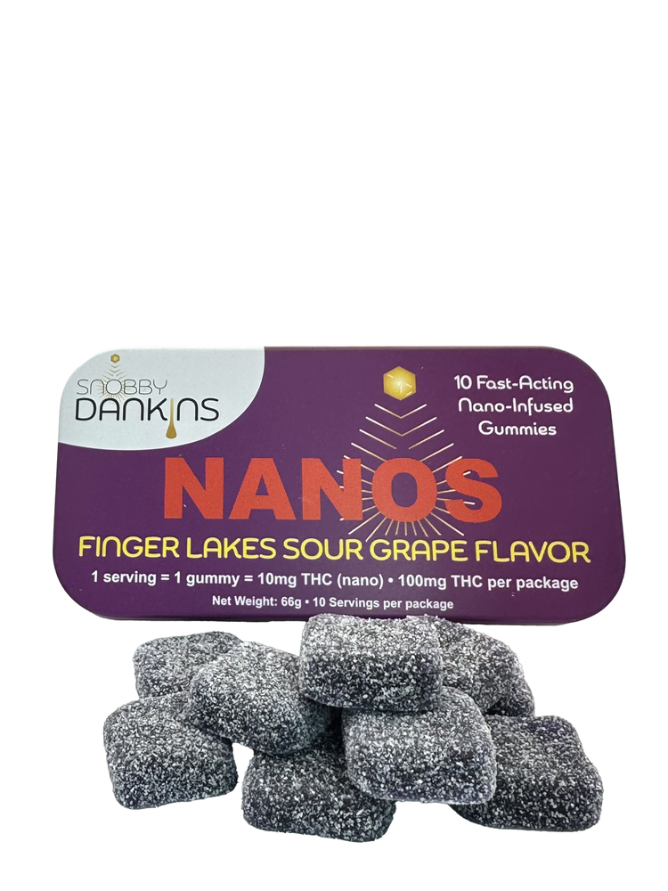 Photograph of product: SNOBBY DANKINS Finger Lakes Sour Grape 10pk 10mg Gummies