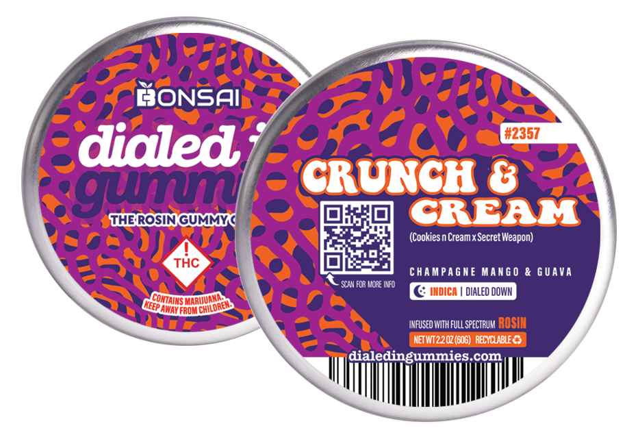 Photograph of product: Dialed In - Rosin Gummies - Crunch & Cream (I) 100mg