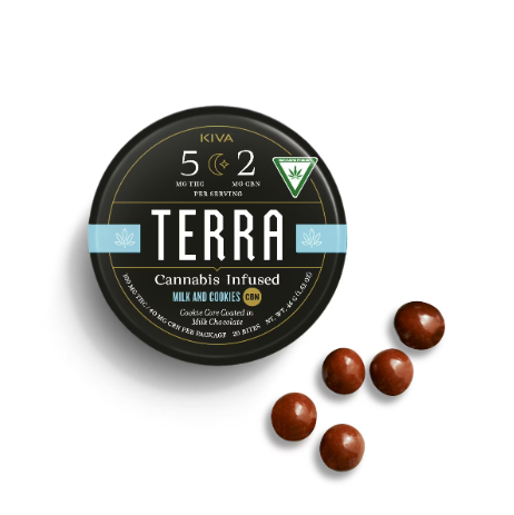 Photograph of product: TERRA BITES MILK AND COOKIES 100MG