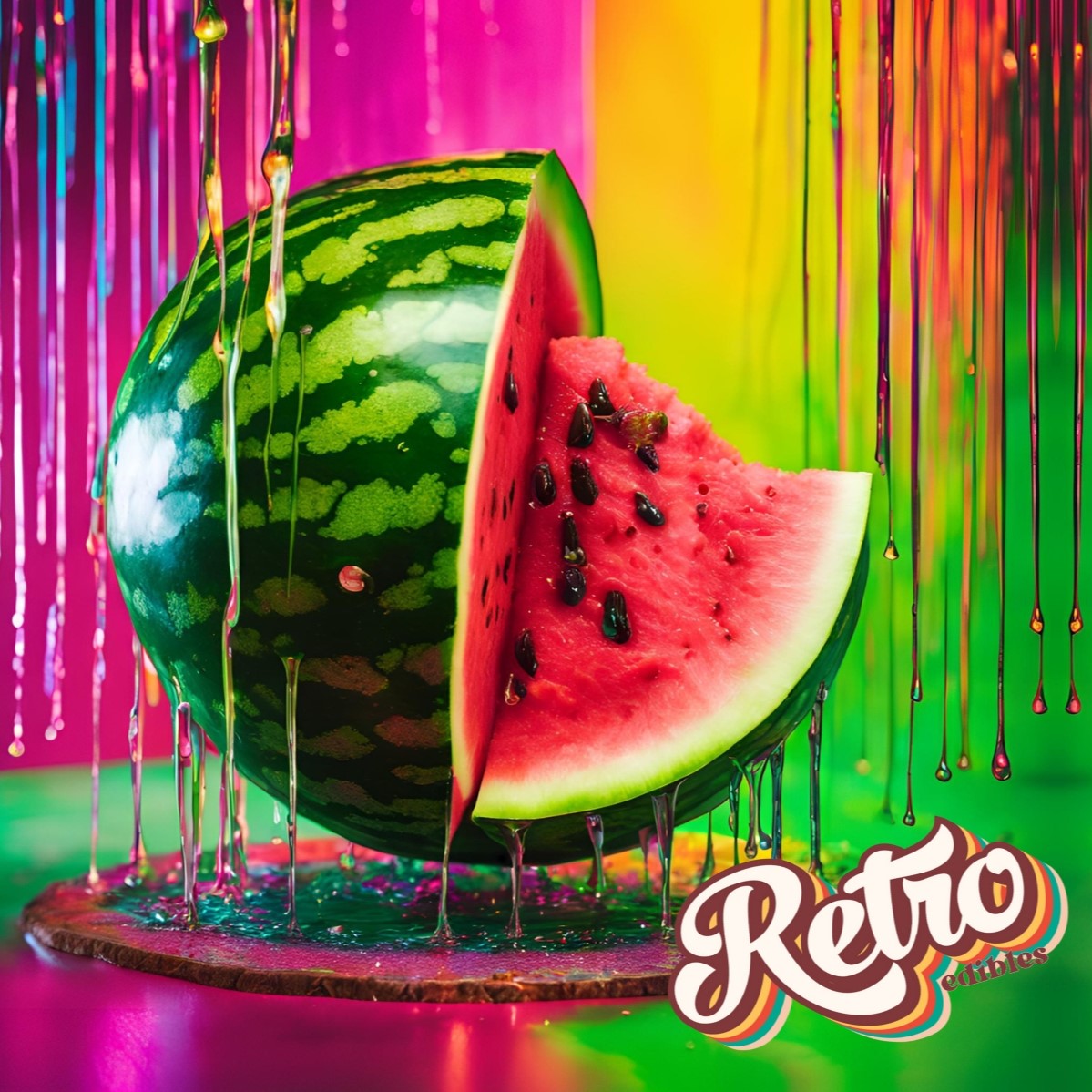 Photograph of Product: Retro Vibes Syrup - Fast Acting - Watermelon - 100mg