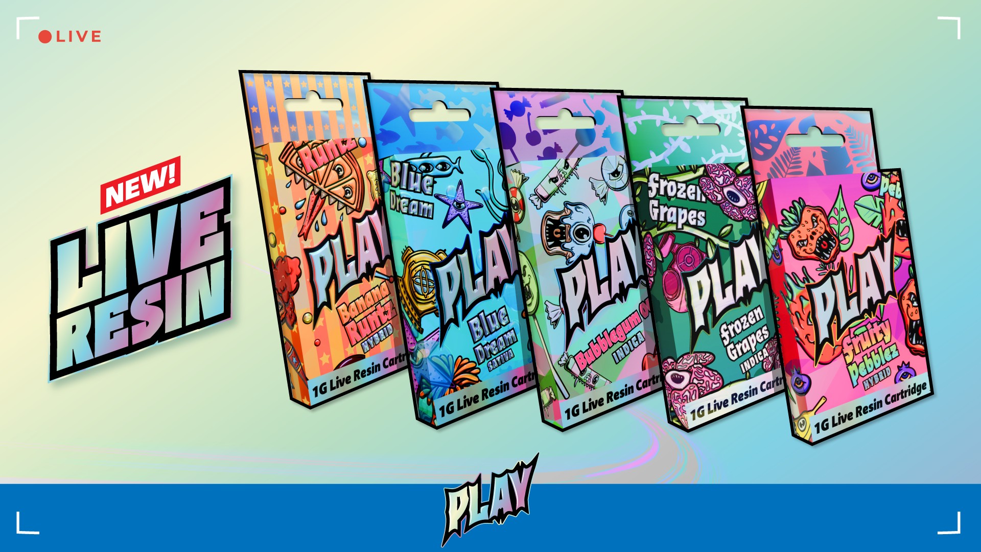 Photograph of Product: PLAY- Fruity Pebblez Live Resin Cart