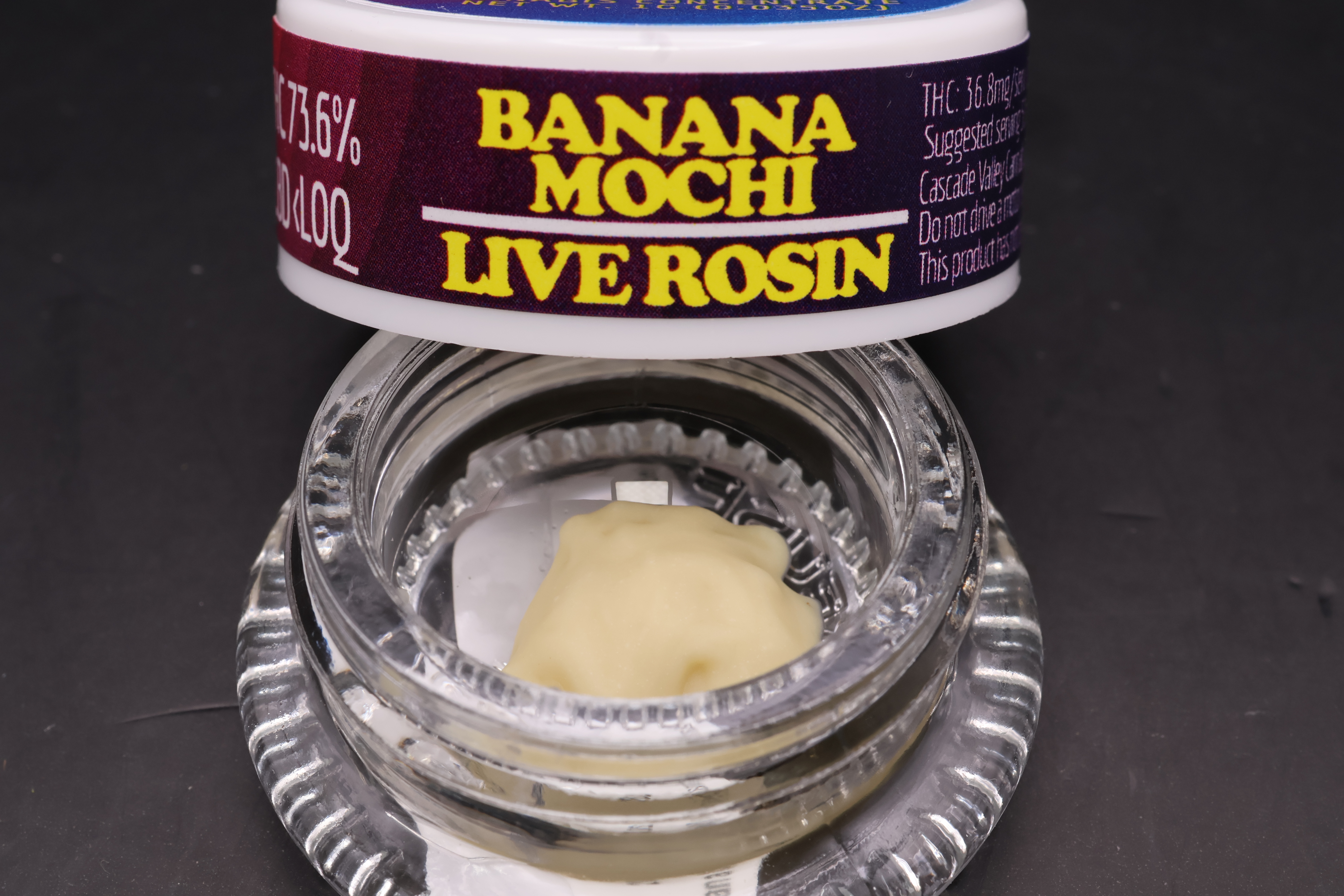 Photograph of product: Banana Mochi Live Rosin (Cascade)