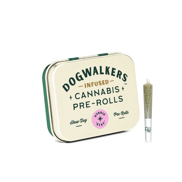 Photograph of product: Dogwalkers | Infused Preroll Pack | Jet Fuel OG | 5pk 2.25g