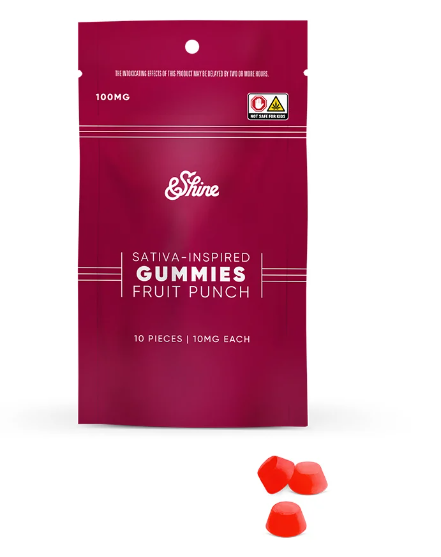 Photograph of product: &Shine | Fruit Punch | Gummies | 100mg