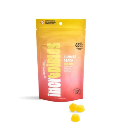 Photograph of Product: Incredibles | 100mg | Edibles | Gummies | 10 Pack | Summer Peach