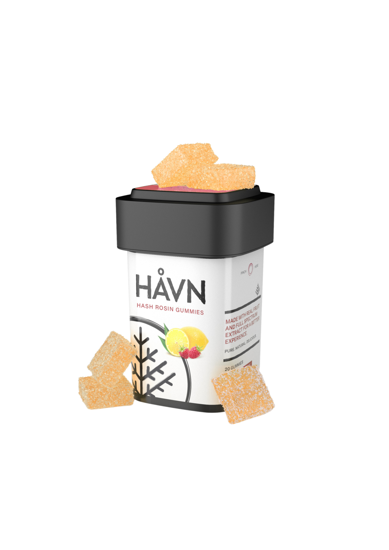 Photograph of product: au chocolat Rosin Gummies | Hybrid | Raspberry Lemonade | 20pk