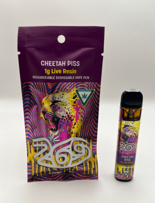 Photograph of product: 269 Oui'd | Cheetah Piss | Disposable Vape Live Resin Oui'd Hybrid