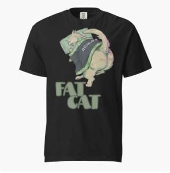 Photograph of product: Realm | T-Shirt | Fat Cat | Black I Medium