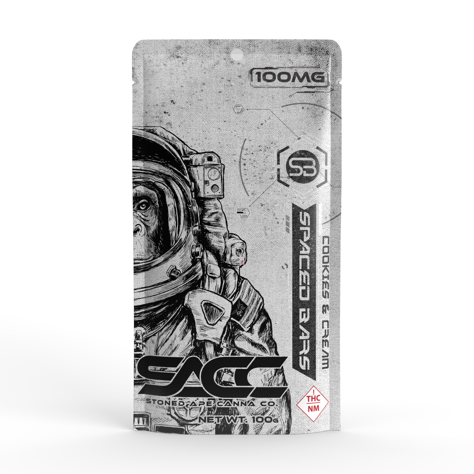 Photograph of product: Stoned Ape - Cookies & Cream Spaced Bar 100mg