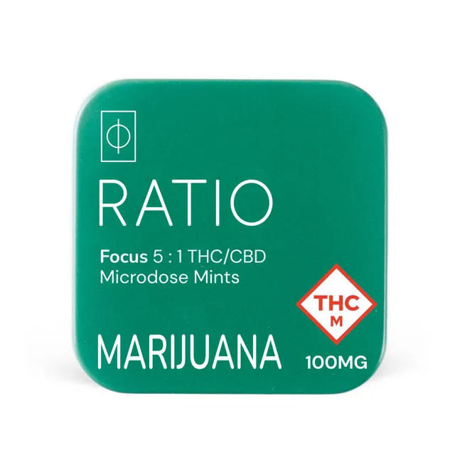 Photograph of product: Proper Ratio Relax 5:1 TH-oui:CBD Mints (20mg)