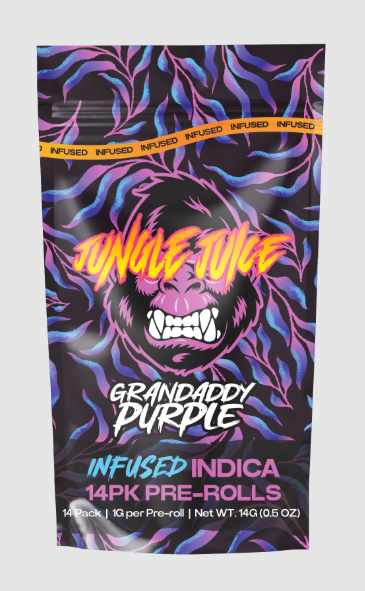 Photograph of product: Granddaddy Purple | 1G x 14pk | Infused | Jungle Juice