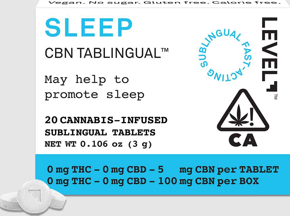 Photograph of product: Level Tablingual Sleep CBN, 50mg