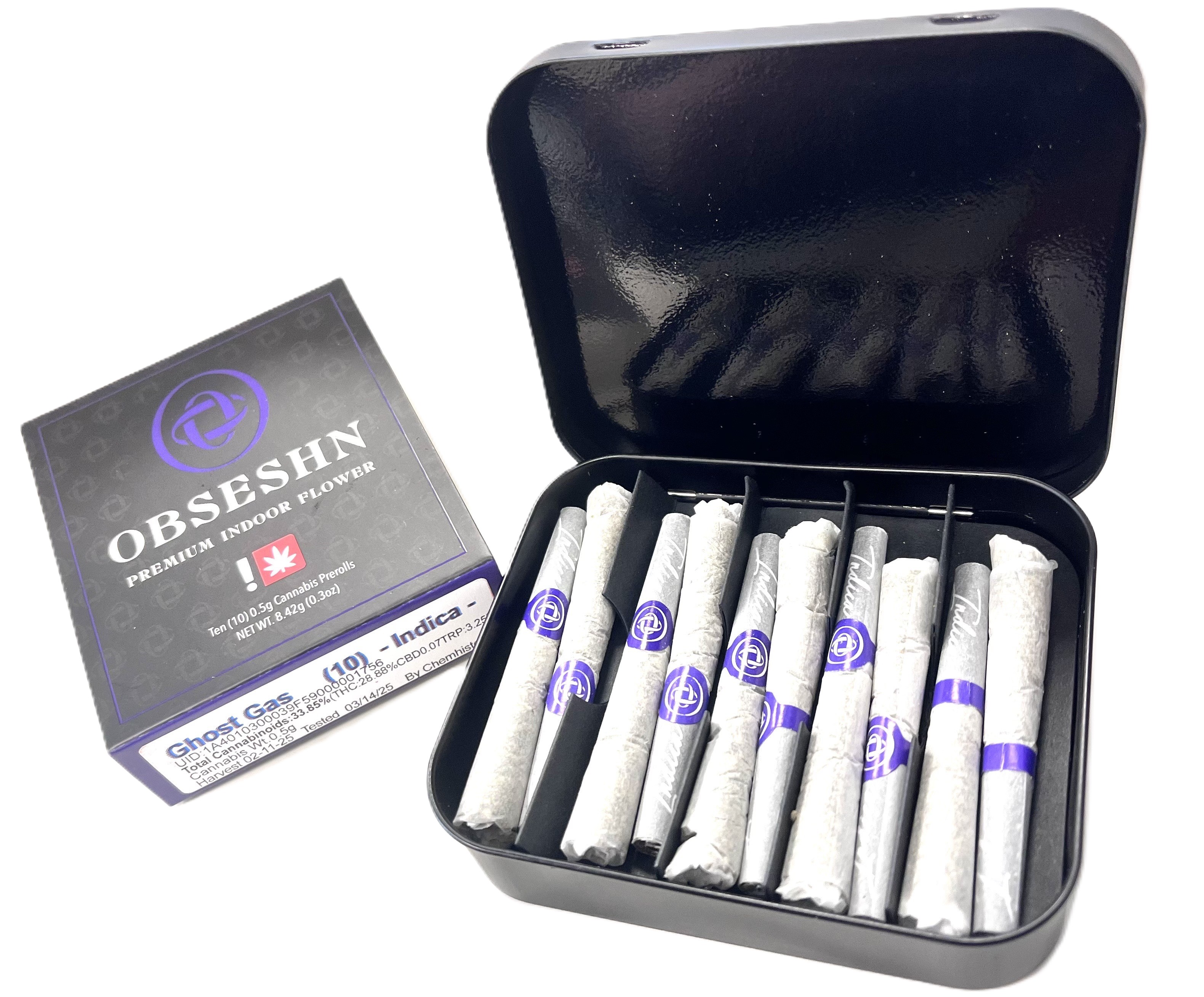 Photograph of product: Obseshn 10pk Pre-Rolls | Ghost Gas