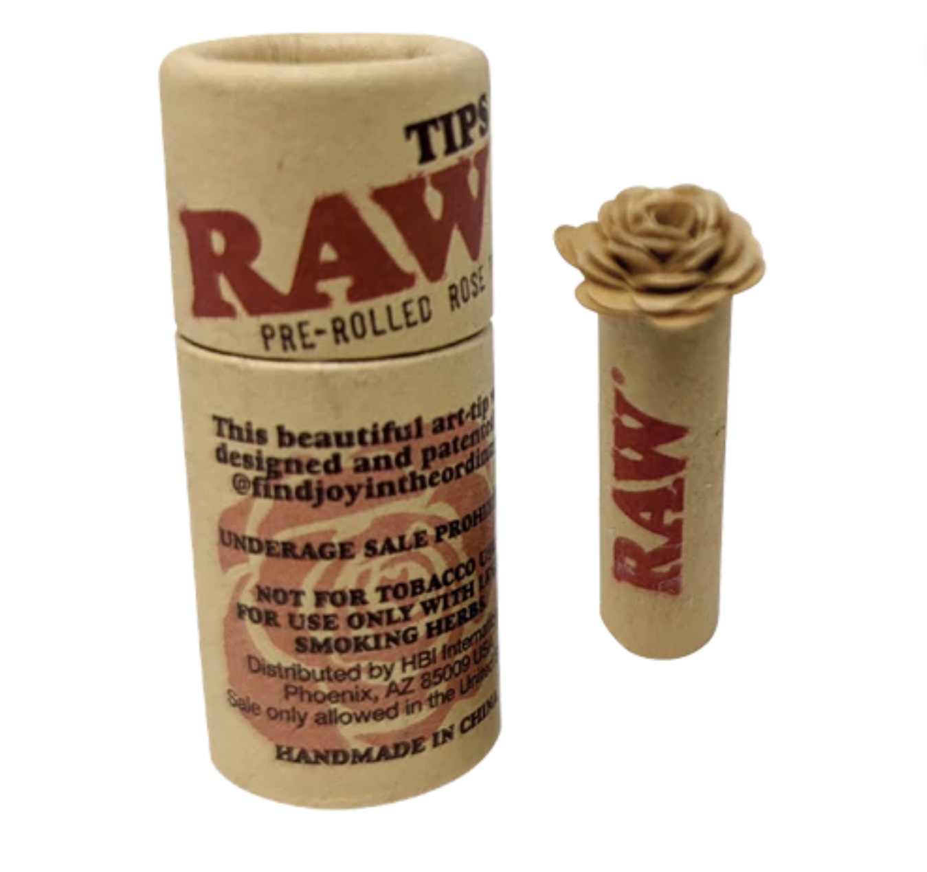 Photograph of product: Accessories - Oui'd | RAW | Pre Rolled Rose Tips | 1 Tip