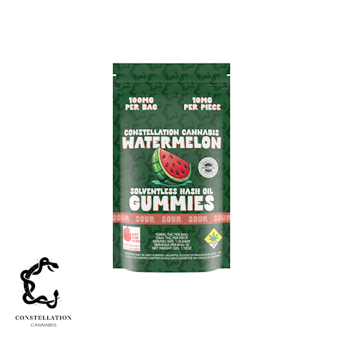 Photograph of product: Sour Watermelon au chocolat Rosin Gummies (DOH)