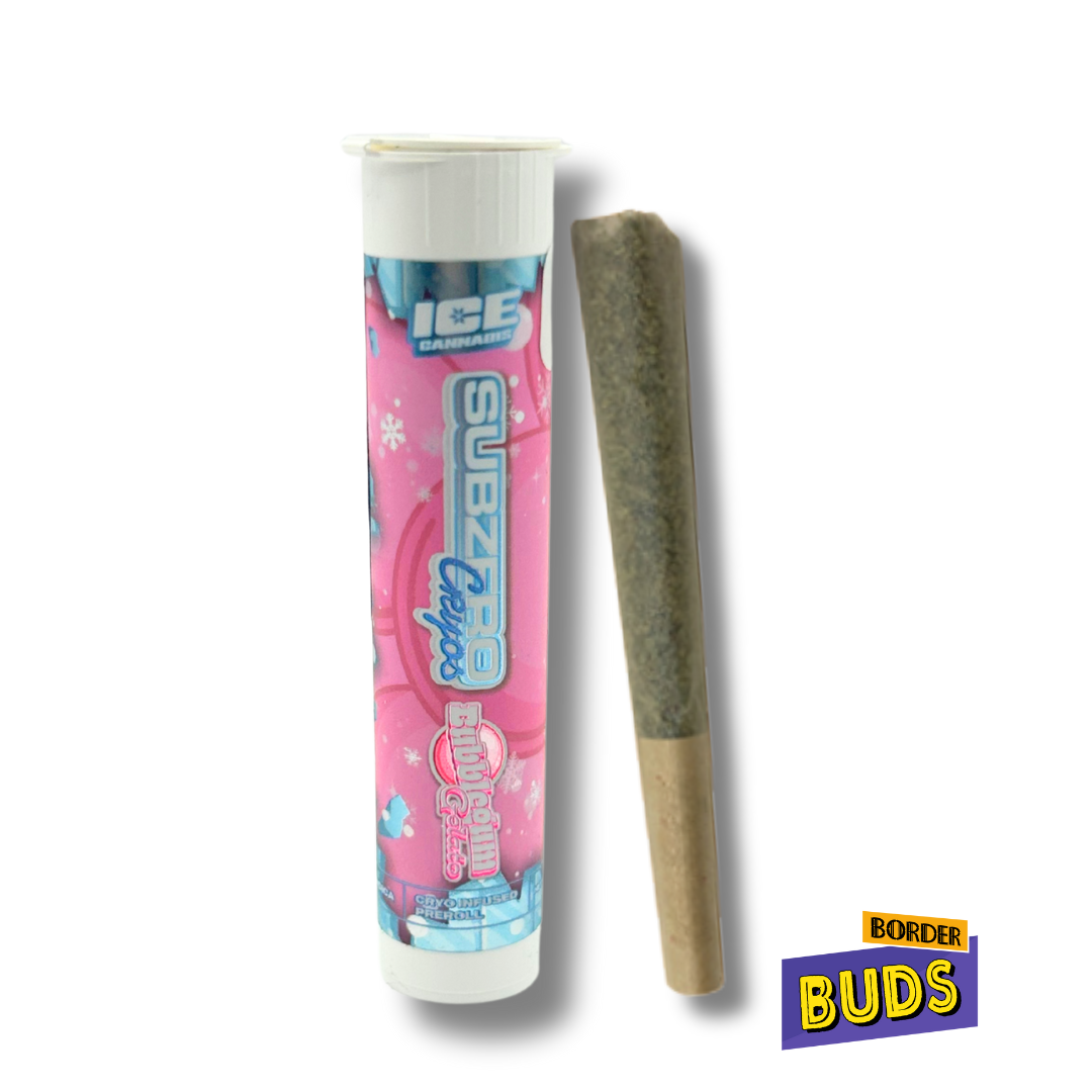 Photograph of product: Bubblegum Gelato | Ice Oui'd | 1g | Cryo Infused Pre-Roll