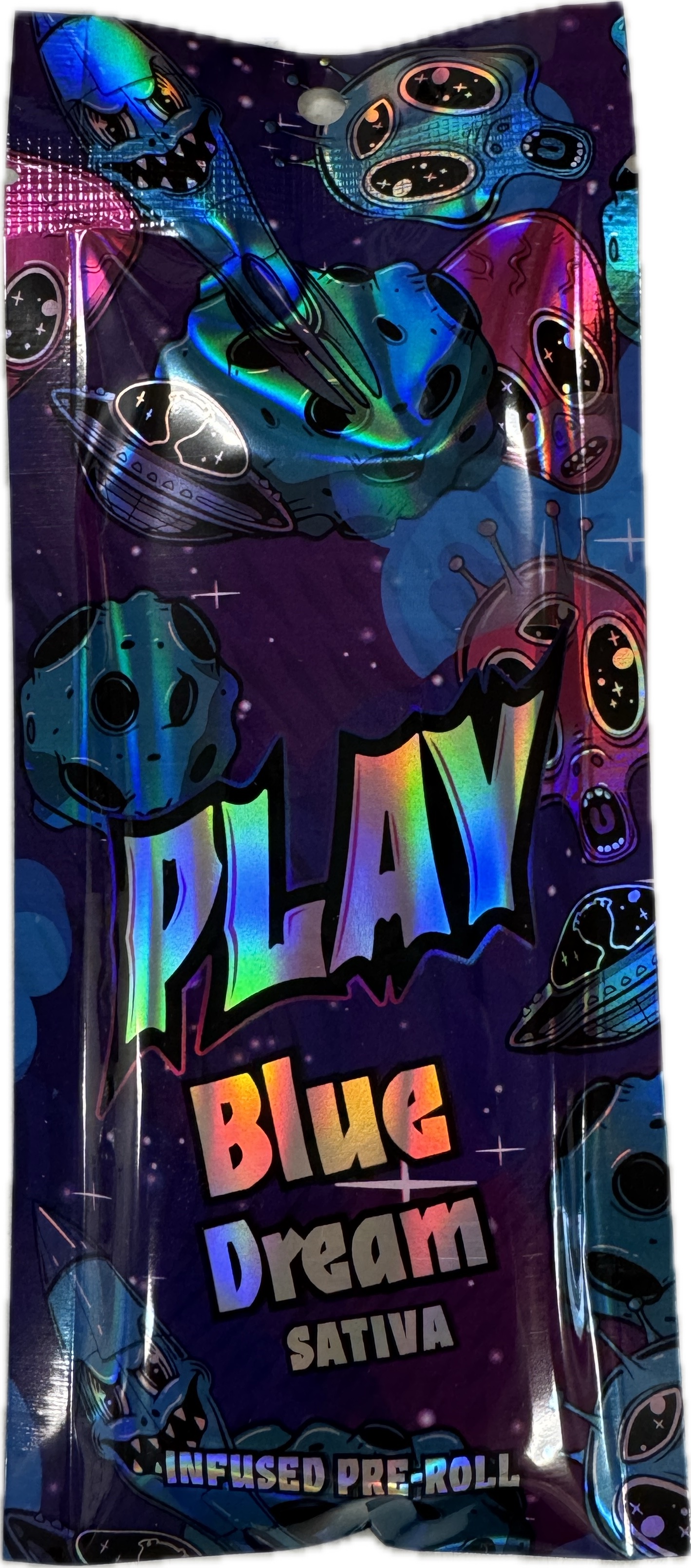 Photograph of product: PLAY- Blue Dream | 1.2g Infused Pre-roll (Oui'd)