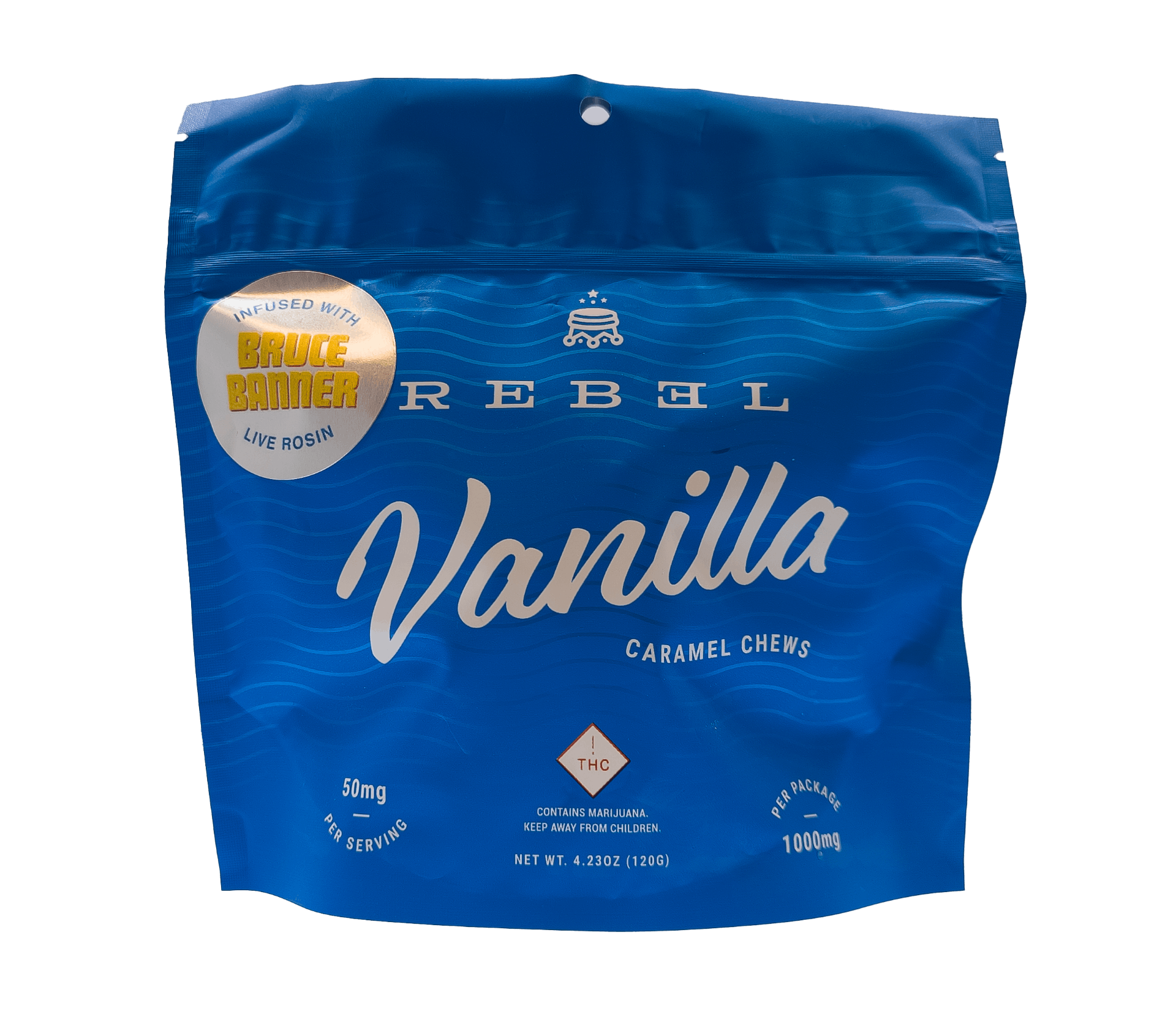 Photograph of product: Rebel Vanilla Carmels Rosin 1000mg