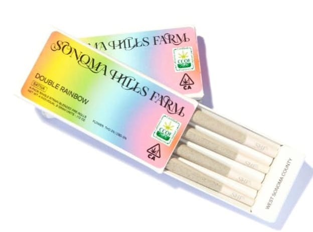 Photograph of product: Double Rainbow Preroll 4pk - 