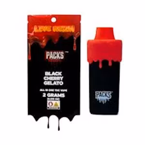 Photograph of product: Packs Vape Disposable 2g- Black Cherry Gelato (Live Resin)