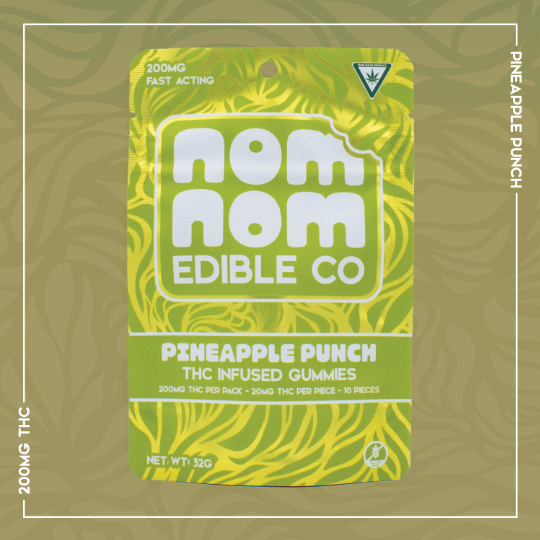 Photograph of product: Nom Nom | Live Resin | Pineapple Punch | Oui'd 200mg