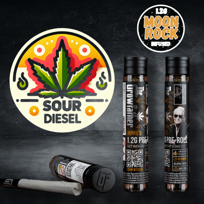 Photograph of product: Sour Diesel Moonrock Infused | Infused Pre-Roll