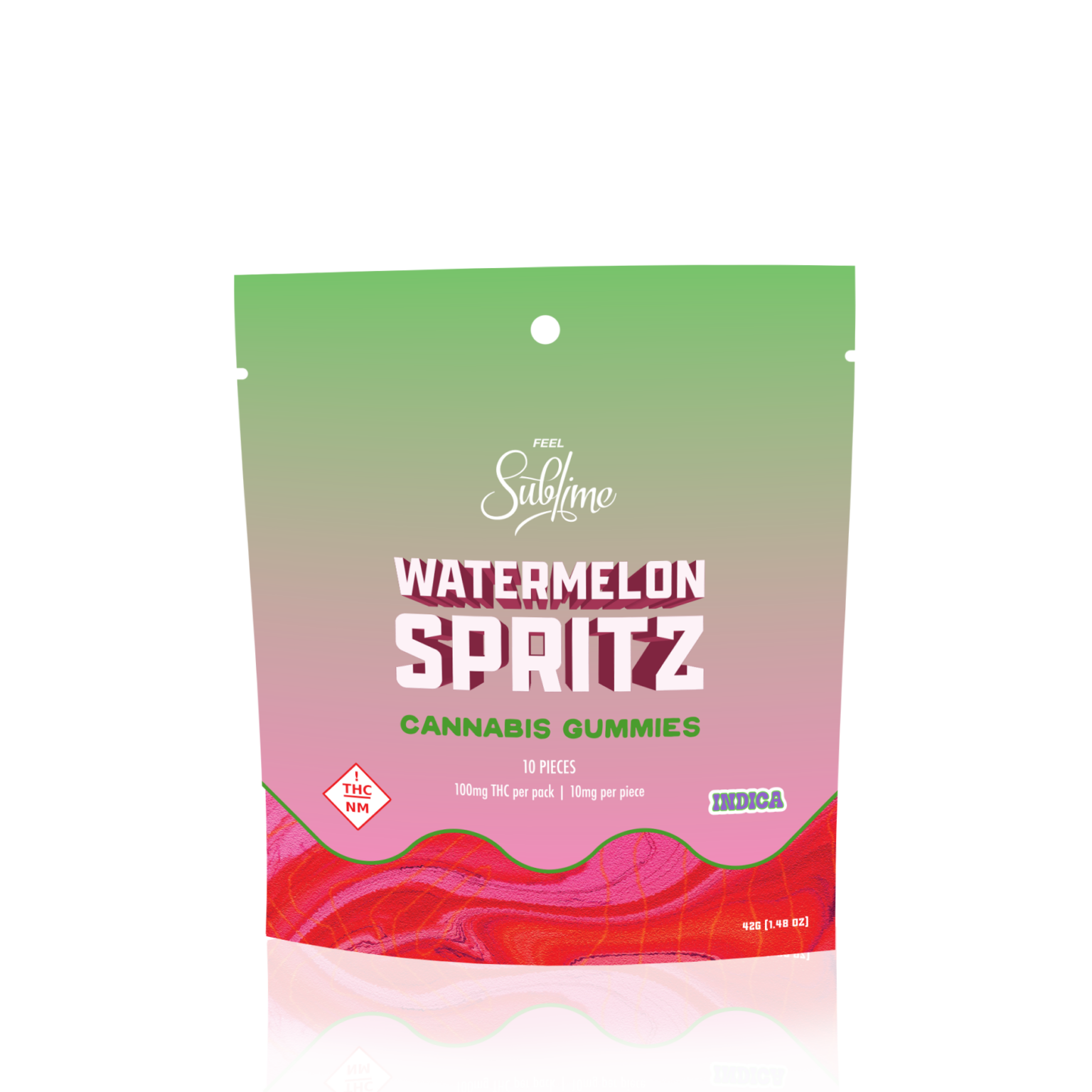 Photograph of product: Sublime Single Watermelon Spritz Gummy 10mg