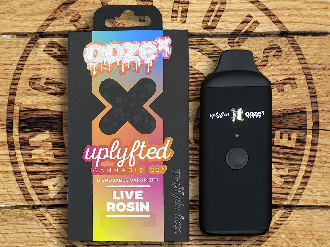 Photograph of product: OozeX | Banaconda | 0.5g Live Rosin AIO Cart