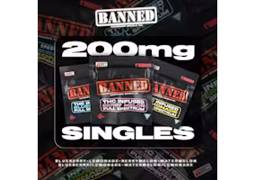 Photograph of product: Banned- Watermelon Single Gummy 200mg