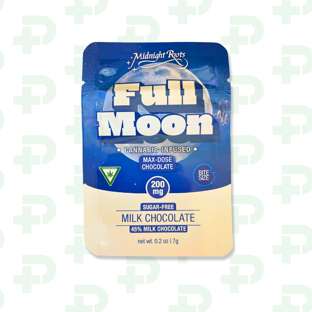Photograph of product: Midnight Roots - Full Moon 200mg Chocolate - Sugar Free Milk