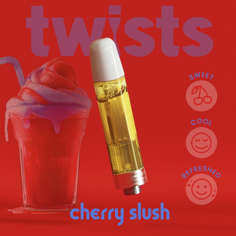 Photograph of product: Oil Twist | 1G Cherry Slush Distillate Cartridge