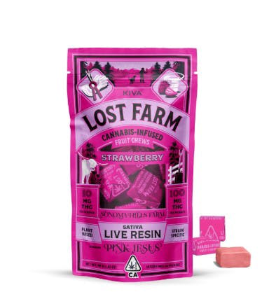 Photograph of product: Lost Farm - Pink Jesus - 100MG - Live Resin Chews