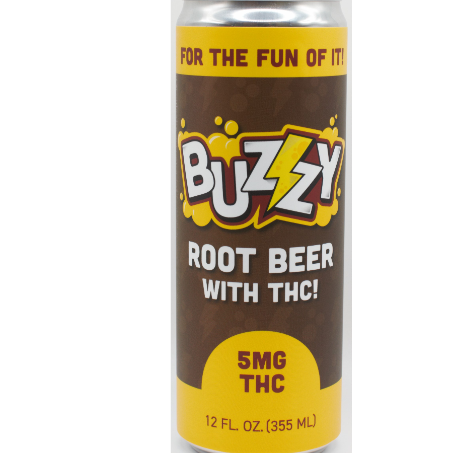Photograph of product: Soda | Root Beer | 12oz | 5mg | Buzzy