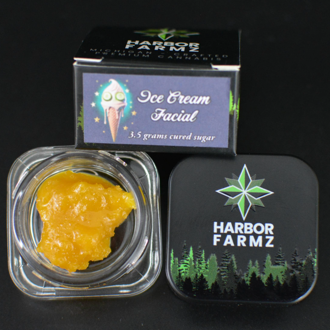 Photograph of product: Harbor Farmz *Baller Jar* Cured Resin   Ice Cream Facial