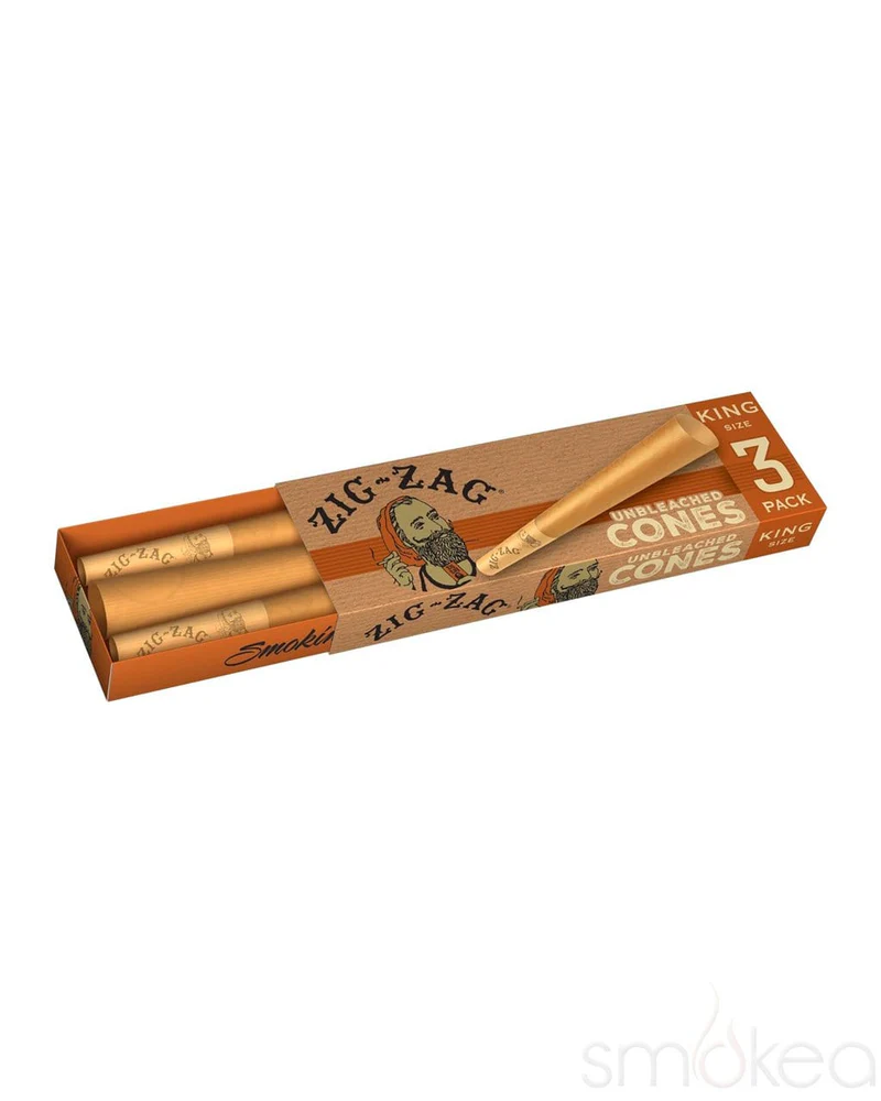 Photograph of product: Zig-Zag | Unbleached Pre-Roll Cones | 3 Pack